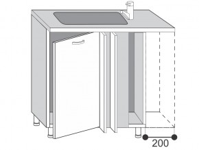 2.10.1ум Шкаф-стол под врезную мойку, УНИ в Челябинске - mebel74.com | фото