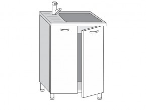2.60.2мн Шкаф-стол на 600мм под накладную мойку с 2-мя дверцами в Челябинске - mebel74.com | фото