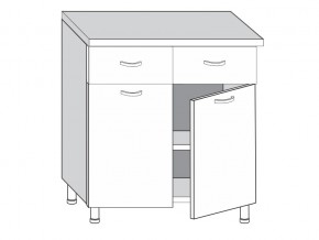 2.80.22 Шкаф-стол на 800мм с 2-я ящиками и 2-мя дверцами в Челябинске - mebel74.com | фото