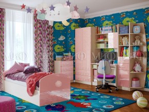 Детская комната Юниор-2 Розовый металлик в Челябинске - mebel74.com | фото