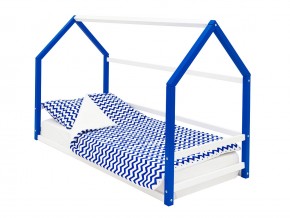 Детская кровать-домик Монтессори Svogen сине-белый в Челябинске - mebel74.com | фото