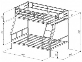 Двухъярусная кровать Гранада 1 Черная в Челябинске - mebel74.com | фото 2