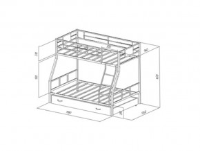 Двухъярусная кровать Гранада 1 Я Черная в Челябинске - mebel74.com | фото 2