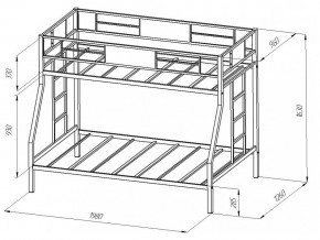 Двухъярусная кровать Гранада Черная в Челябинске - mebel74.com | фото 2