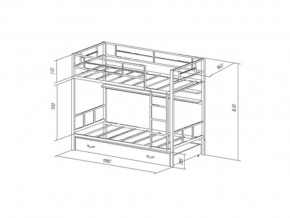 Двухъярусная кровать Севилья 2 ПЯ слоновая кость в Челябинске - mebel74.com | фото 2