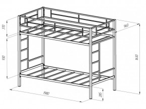 Двухъярусная кровать Севилья Черная в Челябинске - mebel74.com | фото 2