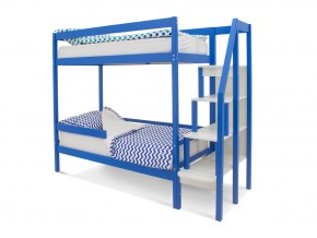 Двухъярусная кровать Svogen с бортиком синий в Челябинске - mebel74.com | фото