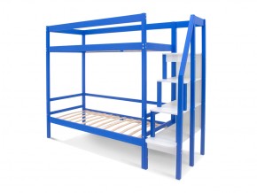 Двухъярусная кровать Svogen с бортиком синий в Челябинске - mebel74.com | фото 2