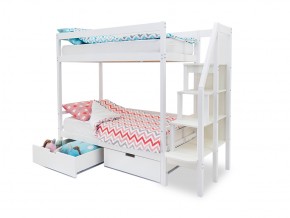 Двухъярусная кровать Svogen с ящиками белый в Челябинске - mebel74.com | фото 2