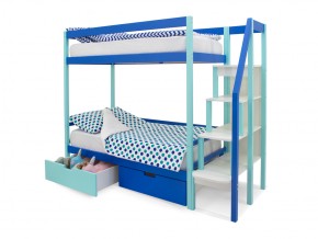 Двухъярусная кровать Svogen с ящиками мятно-синий в Челябинске - mebel74.com | фото 3