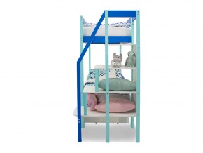 Двухъярусная кровать Svogen с ящиками мятно-синий в Челябинске - mebel74.com | фото 4