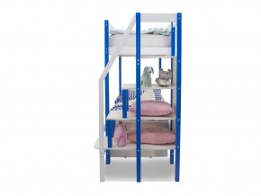 Двухъярусная кровать Svogen с ящиками сине-белый в Челябинске - mebel74.com | фото 4