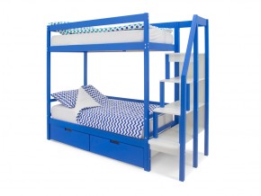 Двухъярусная кровать Svogen с ящиками синий в Челябинске - mebel74.com | фото
