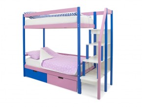 Двухъярусная кровать Svogen с ящиками синий-лаванда в Челябинске - mebel74.com | фото