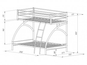 Двухъярусная кровать Виньола 2 Черная в Челябинске - mebel74.com | фото 2