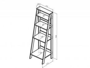 Этажерка Лофт белый в Челябинске - mebel74.com | фото 2