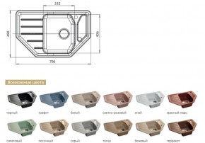 Каменная мойка GranFest Corner GF-C800E в Челябинске - mebel74.com | фото 2