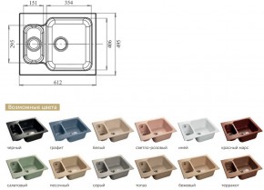 Каменная мойка GranFest Standart GF-S615K в Челябинске - mebel74.com | фото 2