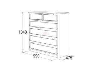 Комод 6 фант венге-млечный дуб в Челябинске - mebel74.com | фото 3