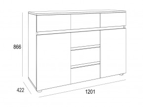 Комод Лотос 1200 Дуб Крафт в Челябинске - mebel74.com | фото 2