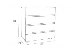 Комод Лотос с 4-мя ящиками Дуб Крафт в Челябинске - mebel74.com | фото 2