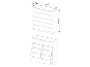 Комод Мори МК1200.10/2 Белый в Челябинске - mebel74.com | фото 3