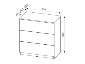 Комод с 3-мя ящиками 350 Эконика в Челябинске - mebel74.com | фото 2