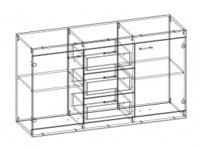 Комод Соната КС-1500 белый глянец в Челябинске - mebel74.com | фото 2