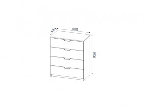 Комод В-6 с 4-мя ящиками матовый МДФ Фаворит в Челябинске - mebel74.com | фото 2