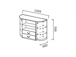 Комодино-3 с гнутыми фасадами орех в Челябинске - mebel74.com | фото 2