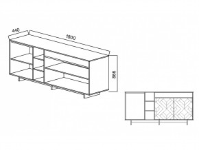 Комодино Moderno-1800 Ф2 в Челябинске - mebel74.com | фото 5