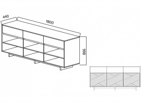 Комодино Moderno-1800 В-2 Ф3 в Челябинске - mebel74.com | фото 4