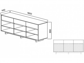 Комодино Moderno-1800 В-2 Ф4 в Челябинске - mebel74.com | фото 4