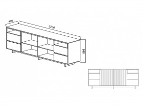 Комодино Moderno-2200 Ф5 в Челябинске - mebel74.com | фото 4