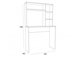 Компьютерный стол-стеллаж ST05 Дуб сонома в Челябинске - mebel74.com | фото 2