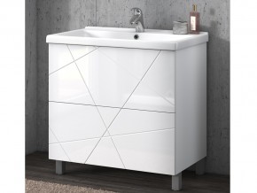 Комплект мебели в ванную Geometry 800 белый в Челябинске - mebel74.com | фото 6