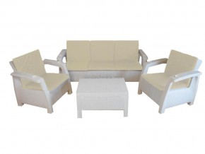 Комплект уличной мебели Yalta Premium Terrace Triple Set белый в Челябинске - mebel74.com | фото