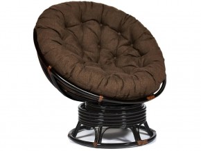 Кресло-качалка Papasan w 23/01 B с подушкой Antique brown, ткань Коричневый в Челябинске - mebel74.com | фото 1