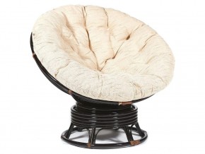 Кресло-качалка Papasan w 23/01 B с подушкой Antique brown, ткань Старт в Челябинске - mebel74.com | фото