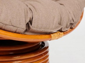 Кресло-качалка Papasan w 23/01 B с подушкой Cognac, экошерсть Коричневый в Челябинске - mebel74.com | фото 2