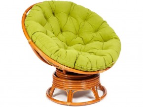 Кресло-качалка Papasan w 23/01 B с подушкой Cognac, флок Олива в Челябинске - mebel74.com | фото