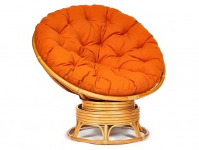 Кресло-качалка Papasan w 23/01 B с подушкой Honey, ткань Оранжевый в Челябинске - mebel74.com | фото
