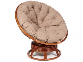 Кресло-качалка Papasan w 23/01 B с подушкой Pecan, экошерсть Коричневый в Челябинске - mebel74.com | фото 1