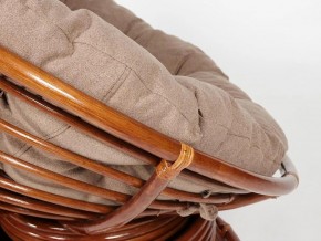 Кресло-качалка Papasan w 23/01 B с подушкой Pecan, экошерсть Коричневый в Челябинске - mebel74.com | фото 3