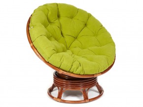 Кресло-качалка Papasan w 23/01 B с подушкой Pecan, флок Олива в Челябинске - mebel74.com | фото