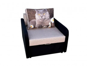 Кресло кровать Канзасик с подлокотниками кот с ромашками-2 в Челябинске - mebel74.com | фото