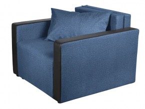 Кресло-кровать Милена с подлокотниками велюр синий в Челябинске - mebel74.com | фото
