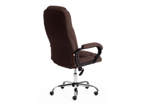 Кресло офисное Bergamo хром ткань коричневый в Челябинске - mebel74.com | фото 3