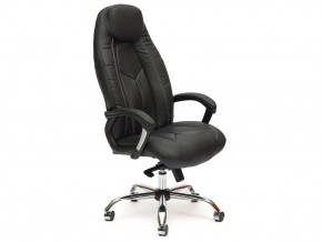 Кресло офисное Boss Lux хром кожзам черный в Челябинске - mebel74.com | фото