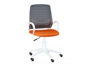 Кресло оператора Ирис white стандарт черный/оранжевый в Челябинске - mebel74.com | фото